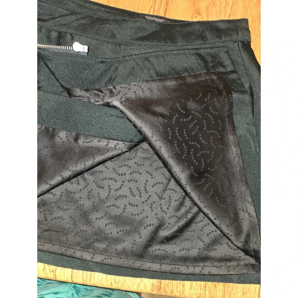 Scotch & Soda Wrap Mini Skirt‎ The Peaks Women Dark Green Size XS Side Tie